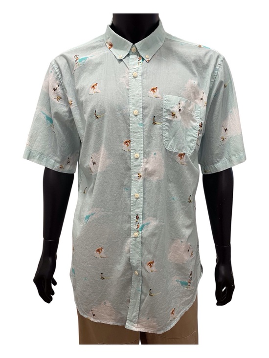 Ezekiel Other - Ezekiel Men's Surf Print Short Sleeve Button-Up 100% Cotton Shirt. XL.